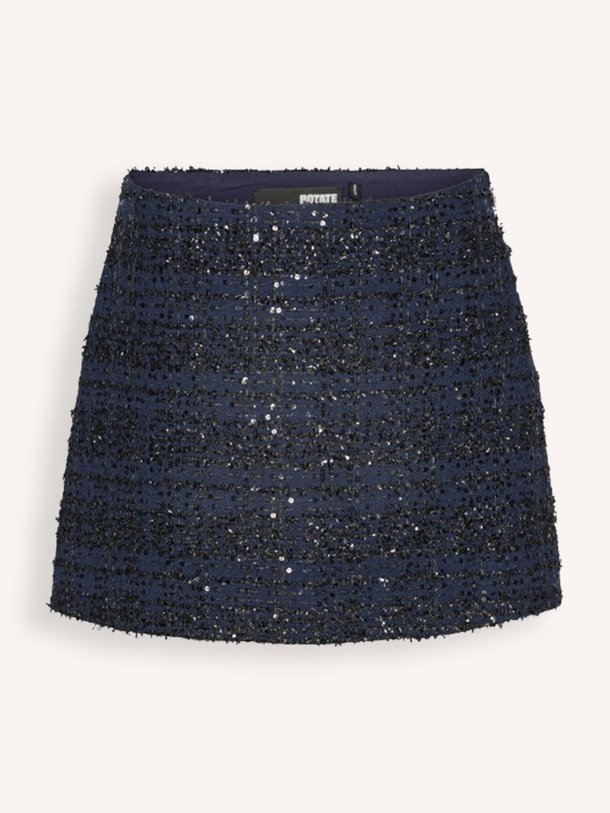 Ontdek de Lala geweven bouclé rok van Rotate Birger Christensen in de kleur donkerblauw bij Orangebag. Op werkdagen voor 21:45 besteld, morgen in huis.