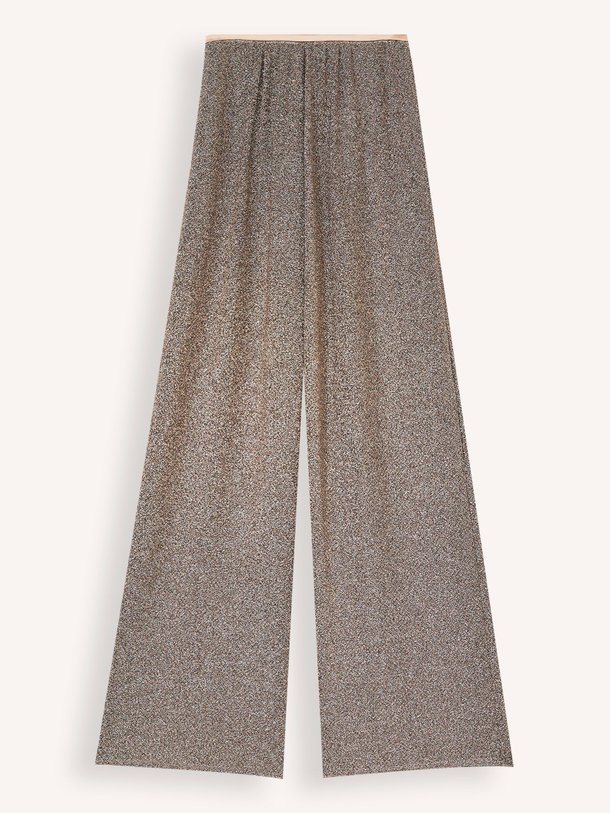 Ontdek de Geweven broek met lurex van forte_forte in de kleur champagne bij Orangebag. Op werkdagen voor 21:45 besteld, morgen in huis.