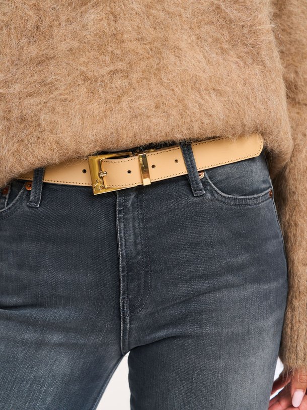 Ontdek de Ember Gold lederen riem van Lois in de kleur beige bij Orangebag. Op werkdagen voor 21:45 besteld, morgen in huis.