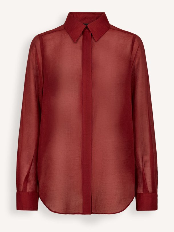 Ontdek de Bluebell geweven blouse van Copenhagen Muse in de kleur bordeauxrood bij Orangebag. Op werkdagen voor 21:45 besteld, morgen in huis.