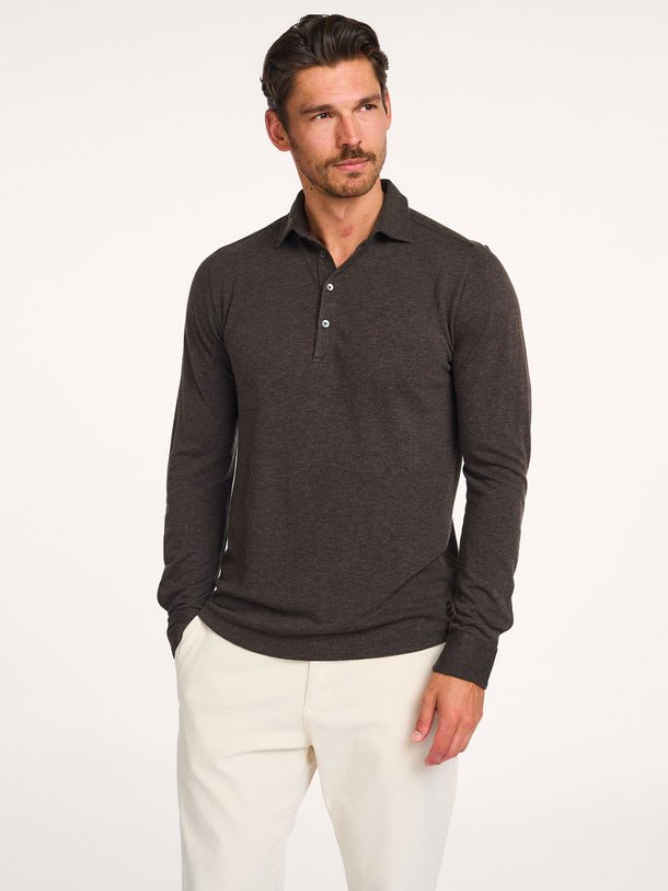 Ontdek de Edwards lyocell/wolmix gemêleerde polo van Wahts in de kleur donkerbruin bij Orangebag. Op werkdagen voor 21:45 besteld, morgen in huis.