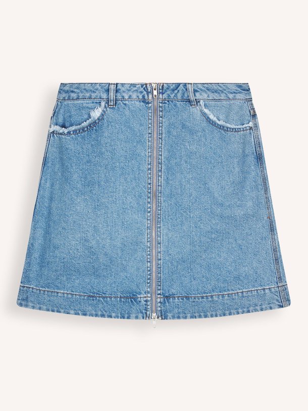 Ontdek de Riva denim rok van Mads Norgaard in de kleur blauw bij Orangebag. Op werkdagen voor 21:45 besteld, morgen in huis.