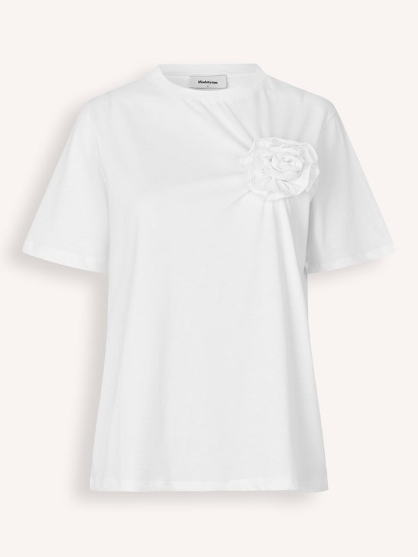 Ontdek de Priya organic cotton T-shirt van Modstrom in de kleur wit bij Orangebag. Op werkdagen voor 21:45 besteld, morgen in huis.