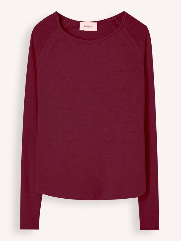 Ontdek de Sonoma katoenen slub longsleeve van American Vintage in de kleur bordeauxrood bij Orangebag. Op werkdagen voor 21:45 besteld, morgen in huis.