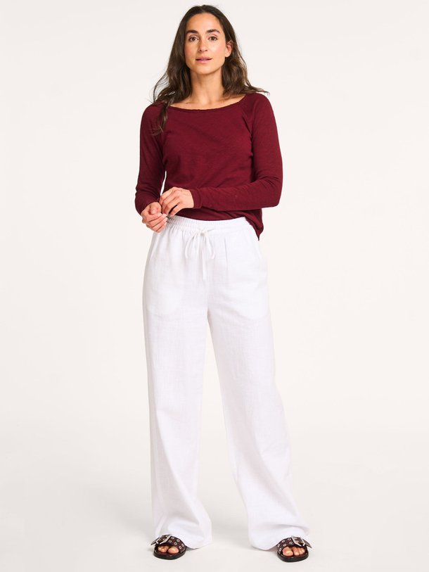 Ontdek de Sonoma katoenen slub longsleeve van American Vintage in de kleur bordeauxrood bij Orangebag. Op werkdagen voor 21:45 besteld, morgen in huis.