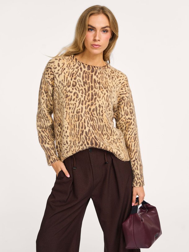 Ontdek de Pleoli mohairmix trui met print van Suncoo in de kleur beige bij Orangebag. Op werkdagen voor 21:45 besteld, morgen in huis.