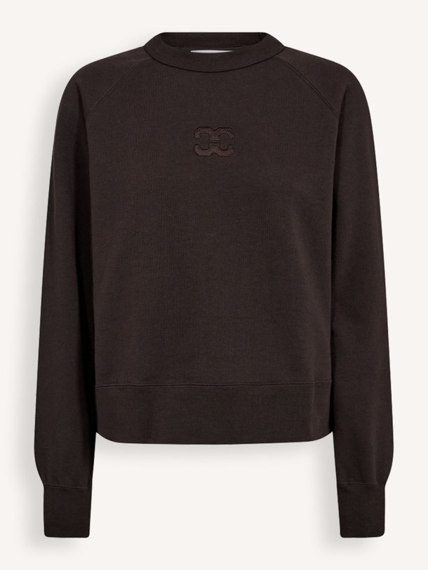 Ontdek de Eris katoenen sweater met borduursel van Co'Couture in de kleur donkerbruin bij Orangebag. Op werkdagen voor 21:45 besteld, morgen in huis.