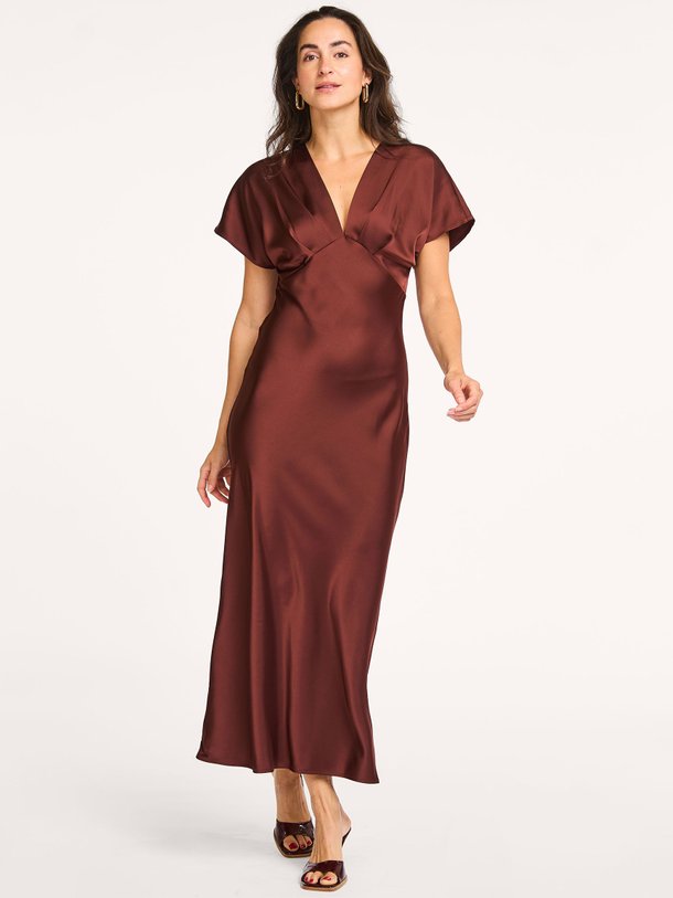 Ontdek de Safira geweven maxi jurk van Co'Couture in de kleur donkerbruin bij Orangebag. Op werkdagen voor 21:45 besteld, morgen in huis.