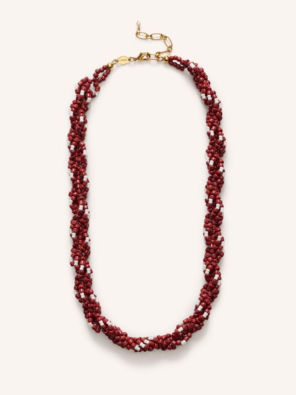 Ontdek de Rodeo vergulde halsketting met kralen van Anni Lu in de kleur bordeauxrood bij Orangebag. Op werkdagen voor 21:45 besteld, morgen in huis.
