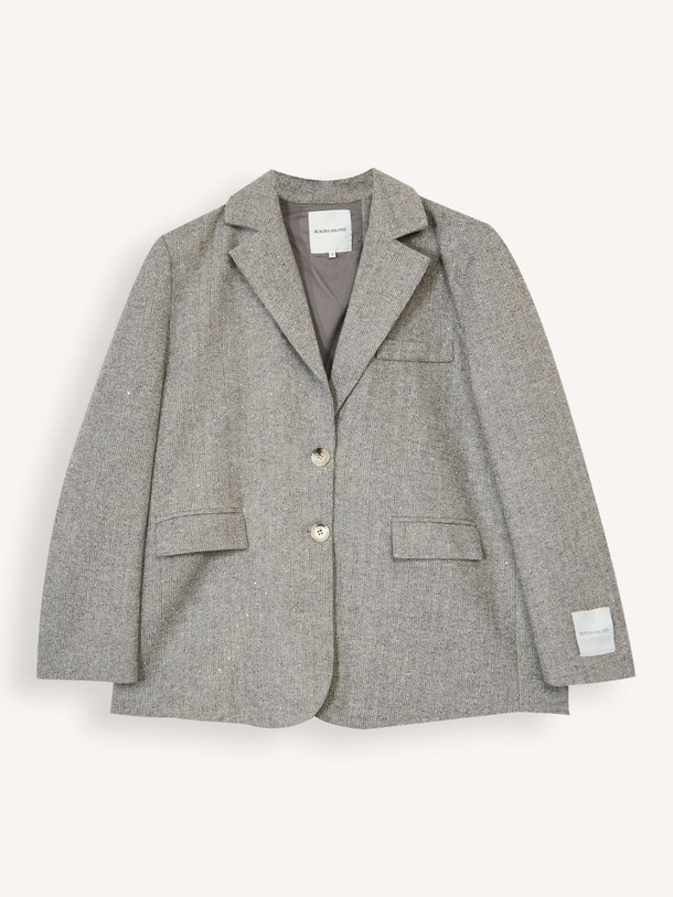Ontdek de Perla katoenmix oversized blazer met glitters van Bolina Island in de kleur grijs bij Orangebag. Op werkdagen voor 21:45 besteld, morgen in huis.