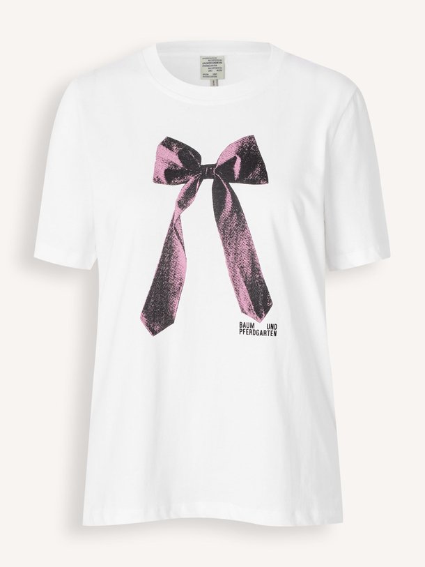 Ontdek de Jawo katoenen T-shirt met print van Baum und Pferdgarten in de kleur wit bij Orangebag. Op werkdagen voor 21:45 besteld, morgen in huis.