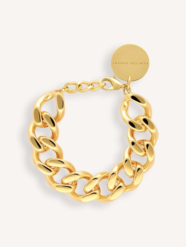 Ontdek de Vergulde schakel armband van Vanessa Baroni in de kleur goudkleur bij Orangebag. Op werkdagen voor 21:45 besteld, morgen in huis.