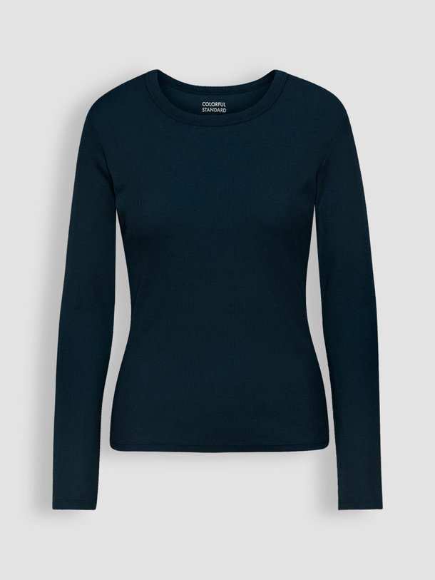 Ontdek de Organic cotton rib jersey longsleeve van Colorful Standard in de kleur donkerblauw bij Orangebag. Op werkdagen voor 21:45 besteld, morgen in huis.