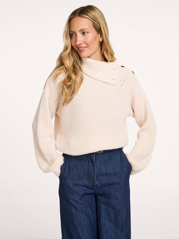 Ontdek de Ebahi wolmix trui van La Fee Maraboutee in de kleur ecru bij Orangebag. Op werkdagen voor 21:45 besteld, morgen in huis.