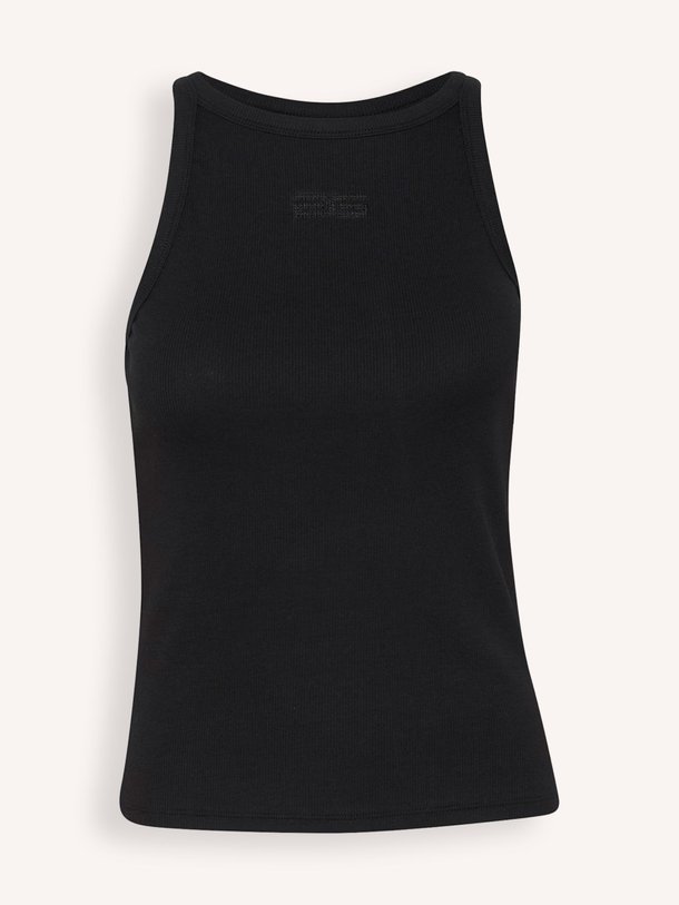 Ontdek de Drew katoenmix rib tanktop met strass logo van Gestuz in de kleur zwart bij Orangebag. Op werkdagen voor 21:45 besteld, morgen in huis.