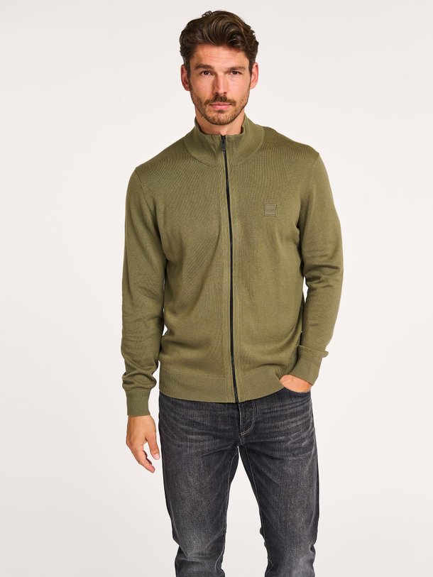 Ontdek de Kanozip katoen/cashmeremix vest van Boss in de kleur groen bij Orangebag. Op werkdagen voor 21:45 besteld, morgen in huis.