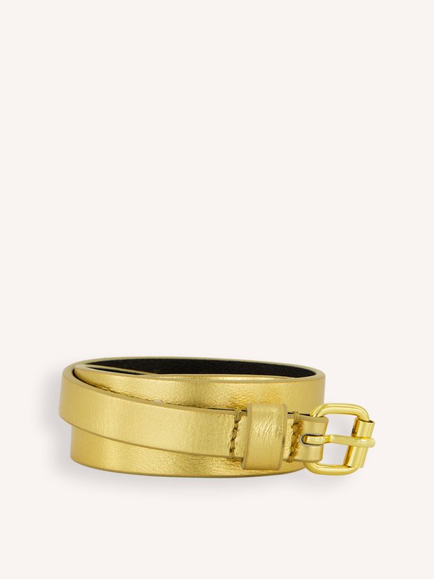 Ontdek de Julie lederen metallic riem van By-Bar in de kleur goudkleur bij Orangebag. Op werkdagen voor 21:45 besteld, morgen in huis.