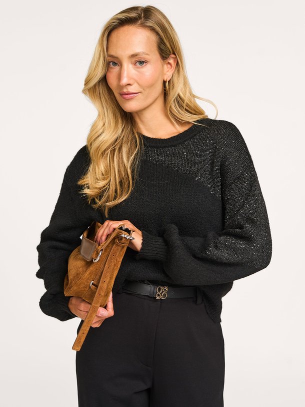 Ontdek de Erno wolmix lurex trui van La Fee Maraboutee in de kleur zwart bij Orangebag. Op werkdagen voor 21:45 besteld, morgen in huis.