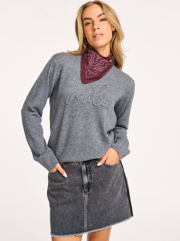 Ontdek de Wollen gemêleerde trui van Sofie Schnoor in de kleur donkergrijs bij Orangebag. Op werkdagen voor 21:45 besteld, morgen in huis.