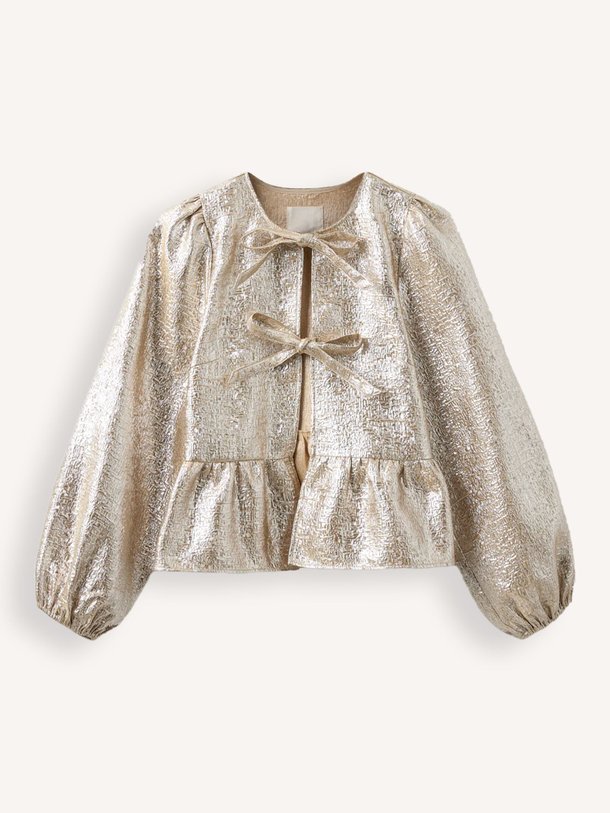 Ontdek de Melody geweven glanzende blouse van Sofie Schnoor in de kleur goudkleur bij Orangebag. Op werkdagen voor 21:45 besteld, morgen in huis.