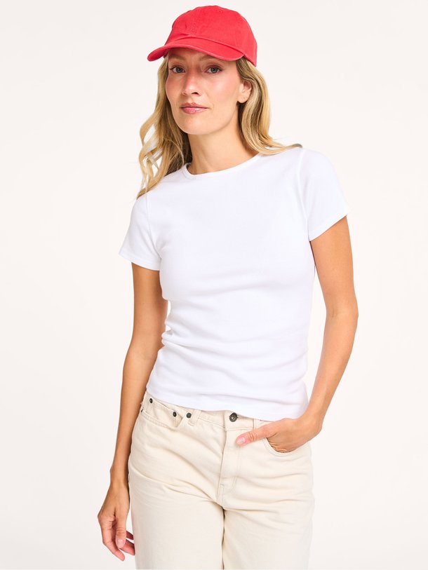 Ontdek de Organic cottonmix rib T-shirt van Colorful Standard in de kleur off-white bij Orangebag. Op werkdagen voor 21:45 besteld, morgen in huis.