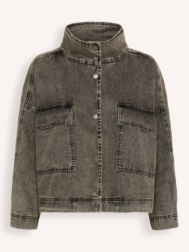 Ontdek de Tessa denim jasje van My Essential Wardrobe in de kleur donkergrijs bij Orangebag. Op werkdagen voor 21:45 besteld, morgen in huis.