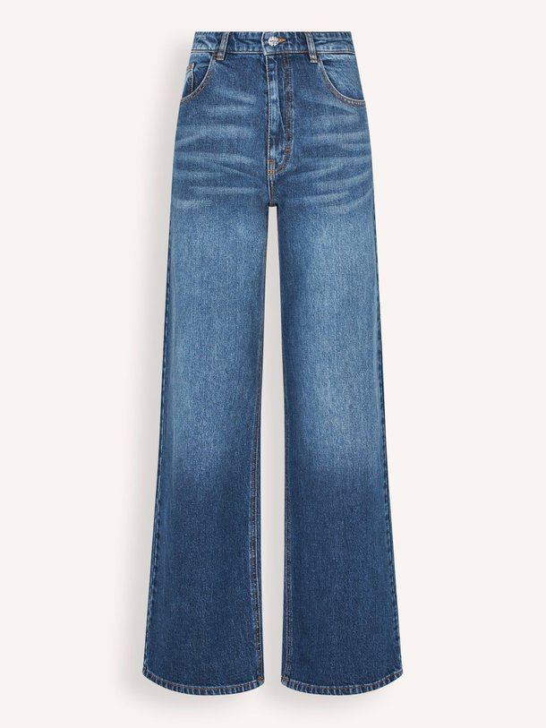 Ontdek de Nini high waist loose fit jeans van Baum und Pferdgarten in de kleur donkerblauw bij Orangebag. Op werkdagen voor 21:45 besteld, morgen in huis.