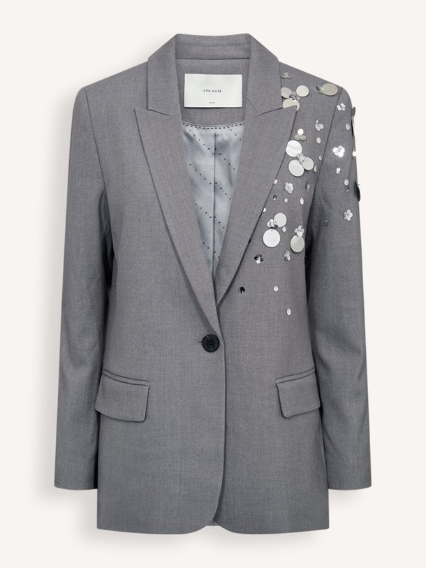 Ontdek de Tailor viscosemix blazer van Copenhagen Muse in de kleur lichtgrijs bij Orangebag. Op werkdagen voor 21:45 besteld, morgen in huis.