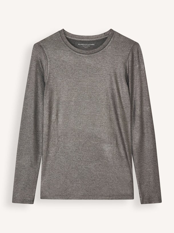 Ontdek de M014 viscosemix gemêleerde longsleeve van Majestic Filatures in de kleur grijs bij Orangebag. Op werkdagen voor 21:45 besteld, morgen in huis.