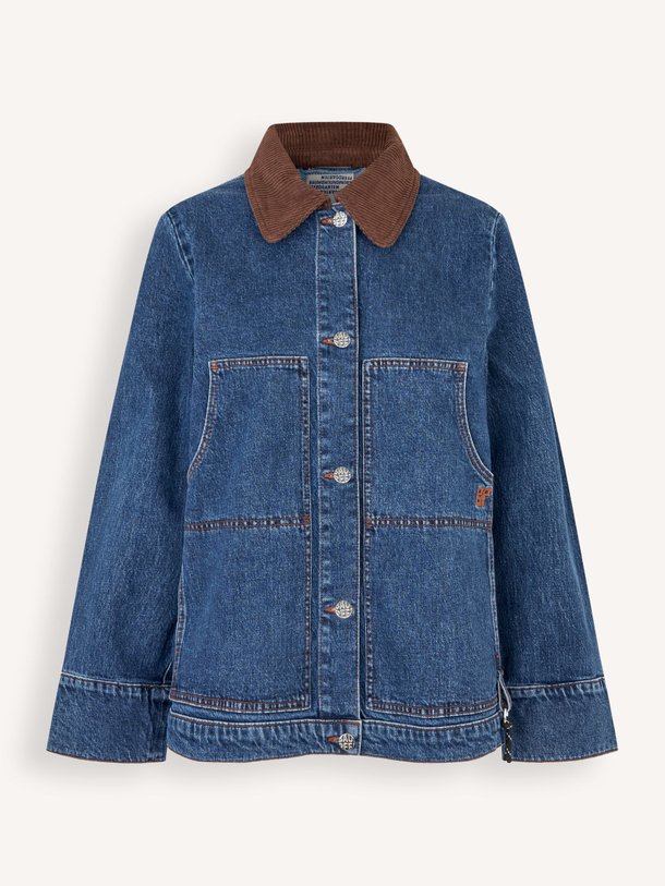 Ontdek de Benilda denim jack van Baum und Pferdgarten in de kleur donkerblauw bij Orangebag. Op werkdagen voor 21:45 besteld, morgen in huis.