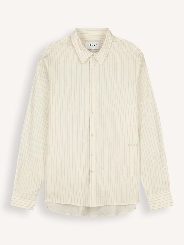 Ontdek de Katoenen gestreept overhemd van OLAF in de kleur off-white bij Orangebag. Op werkdagen voor 21:45 besteld, morgen in huis.