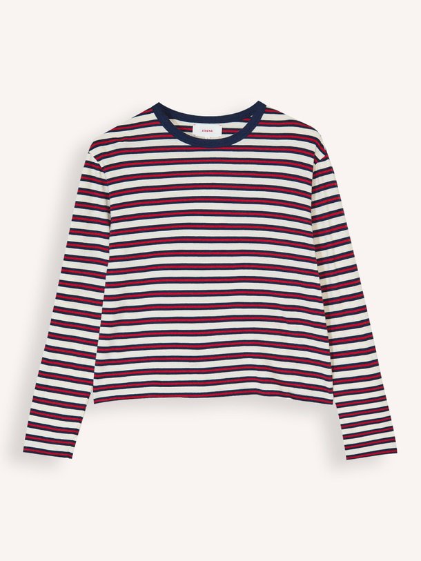 Ontdek de Terrance katoen gestreept longsleeve van Xirena in de kleur off-white bij Orangebag. Op werkdagen voor 21:45 besteld, morgen in huis.