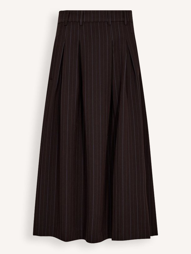 Ontdek de Anya viscosemix krijtstreep rok van Co'Couture in de kleur donkerbruin bij Orangebag. Op werkdagen voor 21:45 besteld, morgen in huis.
