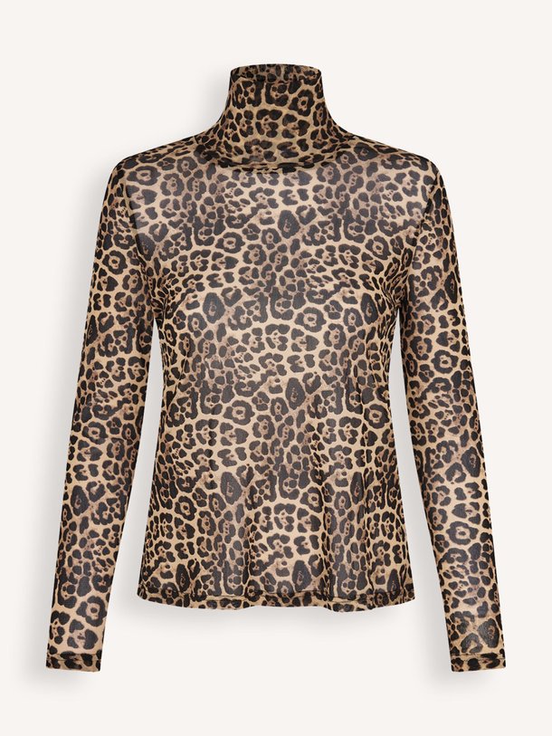 Ontdek de Orie mesh leopard top van Lollys Laundry in de kleur bruin bij Orangebag. Op werkdagen voor 21:45 besteld, morgen in huis.