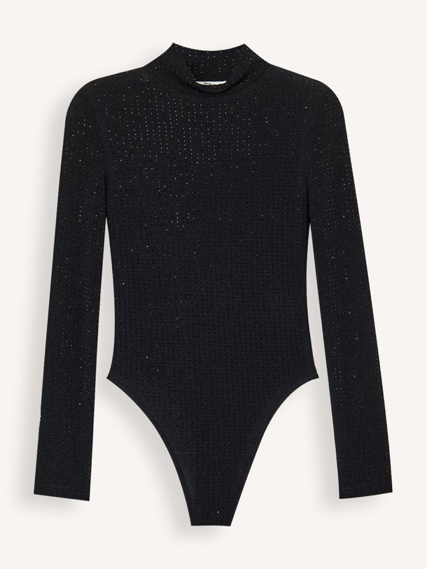 Ontdek de Jersey body met strass van Iben in de kleur zwart bij Orangebag. Op werkdagen voor 21:45 besteld, morgen in huis.