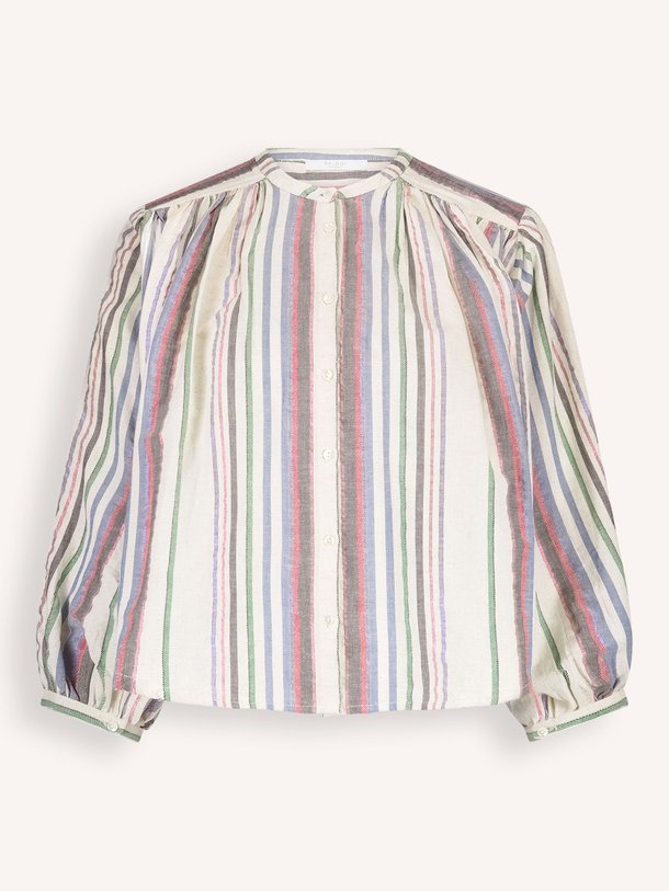 Ontdek de Becky katoen/linnenmix blouse met lurex van By-Bar in de kleur off-white bij Orangebag. Op werkdagen voor 21:45 besteld, morgen in huis.