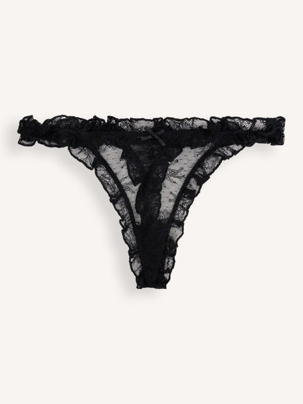 Ontdek de Lana kanten string van Love Stories in de kleur zwart bij Orangebag. Op werkdagen voor 21:45 besteld, morgen in huis.