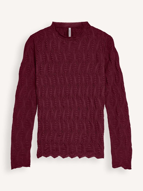 Ontdek de Geweven top met structuur van Summum in de kleur bordeauxrood bij Orangebag. Op werkdagen voor 21:45 besteld, morgen in huis.