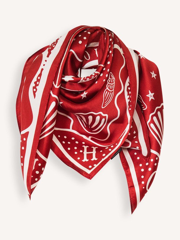 Ontdek de Zijden sjaal met dessin van Old Habits Die Hard in de kleur rood bij Orangebag. Op werkdagen voor 21:45 besteld, morgen in huis.