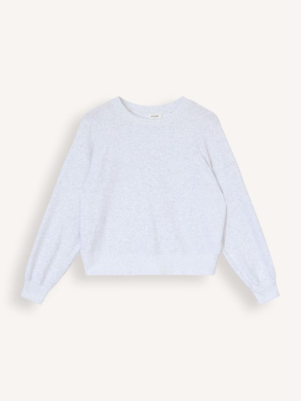 Ontdek de Atubay katoenmix gemêleerde sweater van American Vintage in de kleur lichtgrijs bij Orangebag. Op werkdagen voor 21:45 besteld, morgen in huis.