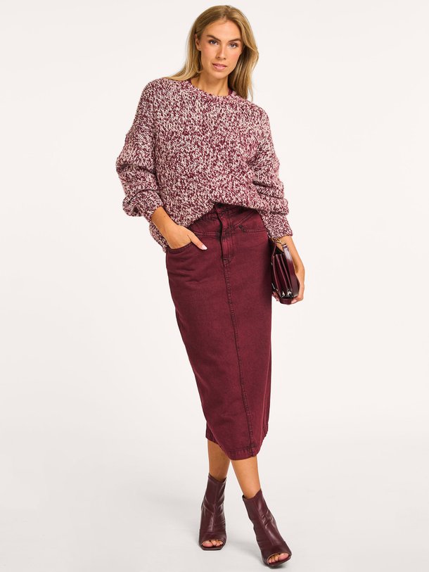 Ontdek de Inclusive organic cotton rok van Essentiel Antwerp in de kleur bordeauxrood bij Orangebag. Op werkdagen voor 21:45 besteld, morgen in huis.