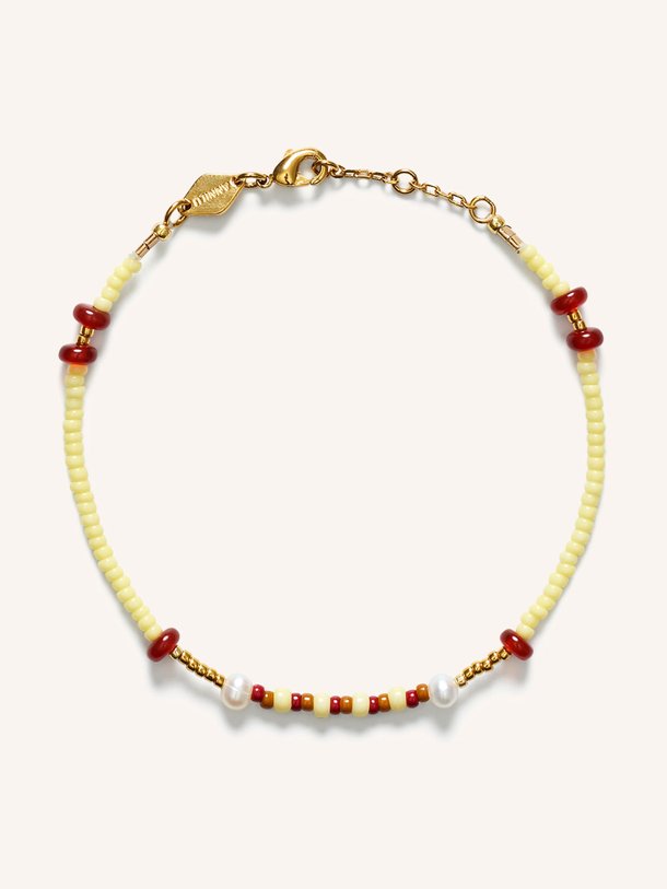 Ontdek de Dizzy Moon vergulde armband met kralen van Anni Lu in de kleur lichtgeel bij Orangebag. Op werkdagen voor 21:45 besteld, morgen in huis.