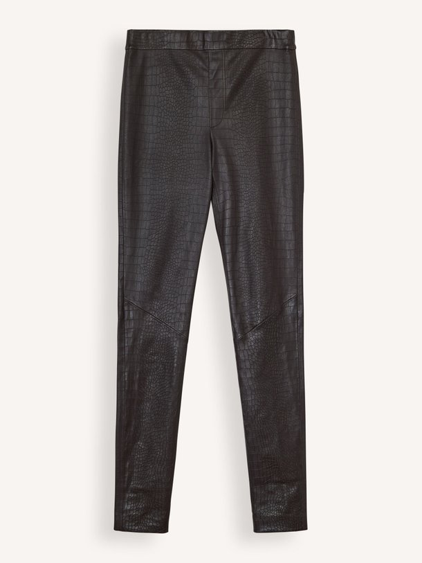 Ontdek de Pixie lederen broek met croco reliëf van Dna in de kleur donkerbruin bij Orangebag. Op werkdagen voor 21:45 besteld, morgen in huis.