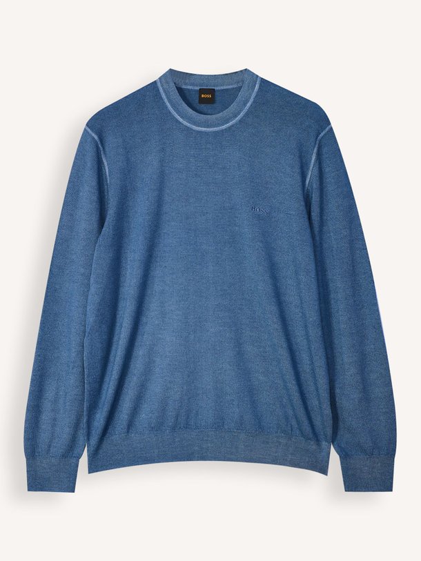 Ontdek de Astefo wollen trui van Boss in de kleur blauw bij Orangebag. Op werkdagen voor 21:45 besteld, morgen in huis.