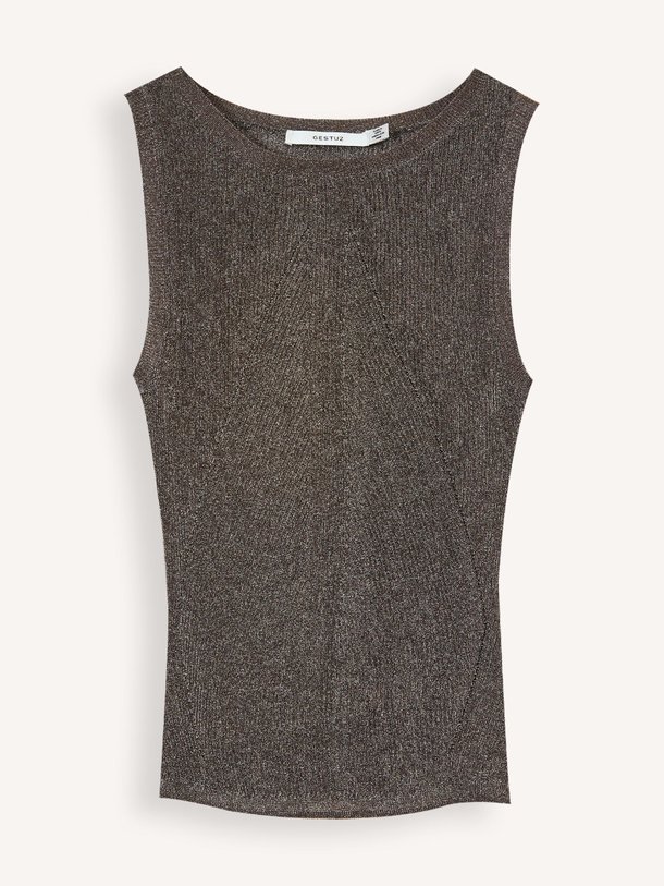 Ontdek de Silvi viscosemix tanktop met lurex van Gestuz in de kleur bruingrijs bij Orangebag. Op werkdagen voor 21:45 besteld, morgen in huis.