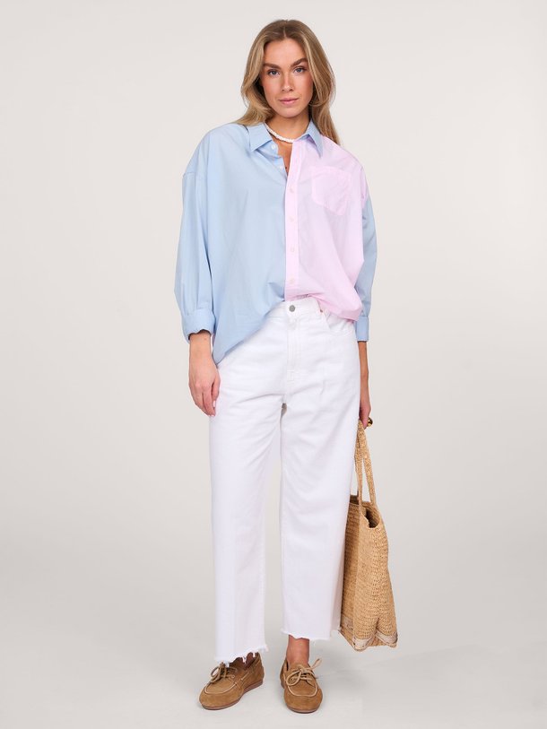 Ontdek de Katoenen blouse van Denimist in de kleur lichtblauw bij Orangebag. Op werkdagen voor 21:45 besteld, morgen in huis.