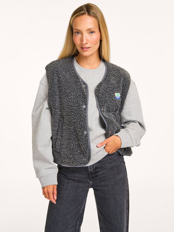 Ontdek de Hoktown geweven teddy gilet van American Vintage in de kleur donkergrijs bij Orangebag. Op werkdagen voor 21:45 besteld, morgen in huis.