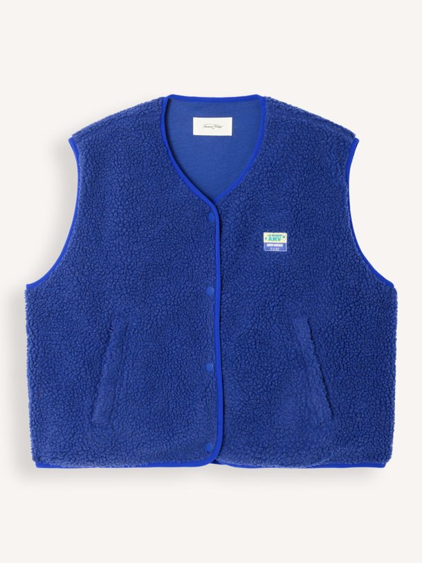 Ontdek de Hoktown teddy gilet van American Vintage in de kleur blauw bij Orangebag. Op werkdagen voor 21:45 besteld, morgen in huis.