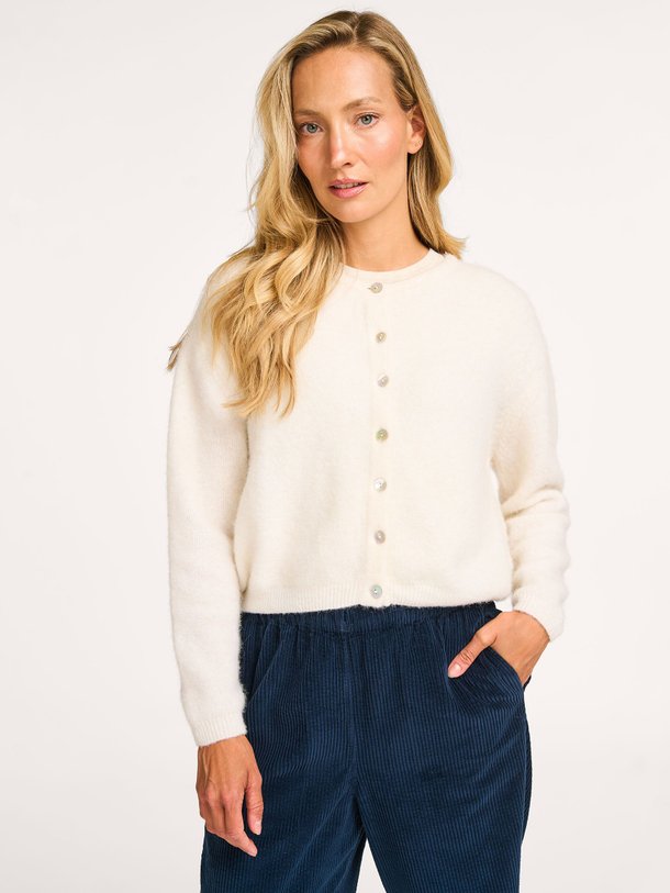 Ontdek de Vitow alpacamix vest van American Vintage in de kleur off-white bij Orangebag. Op werkdagen voor 21:45 besteld, morgen in huis.