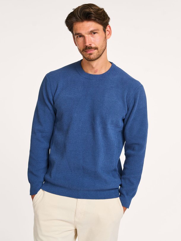 Ontdek de Danny ribgebreide trui van NN.07 in de kleur blauw bij Orangebag. Op werkdagen voor 21:45 besteld, morgen in huis.